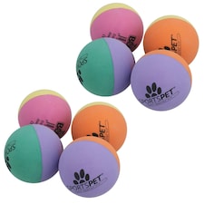 8pk 4.5cm Tough Mini High Bounce Non Toxic Rubber Balls for Cats Puppy Dogs