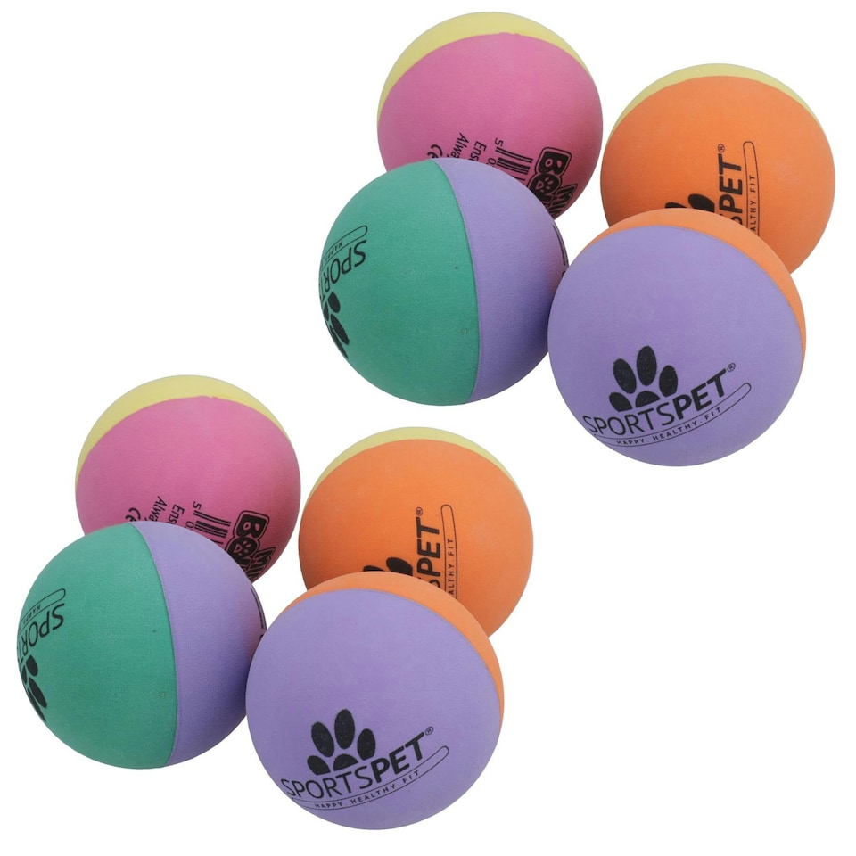 image 1 of 8pk 4.5cm Tough Mini High Bounce Non Toxic Rubber Balls for Cats Puppy Dogs