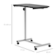 image 7 of HOMCOM C-Shaped Mobile Table Sofa Over Bed Side Nightstand w/ Casters, Brown