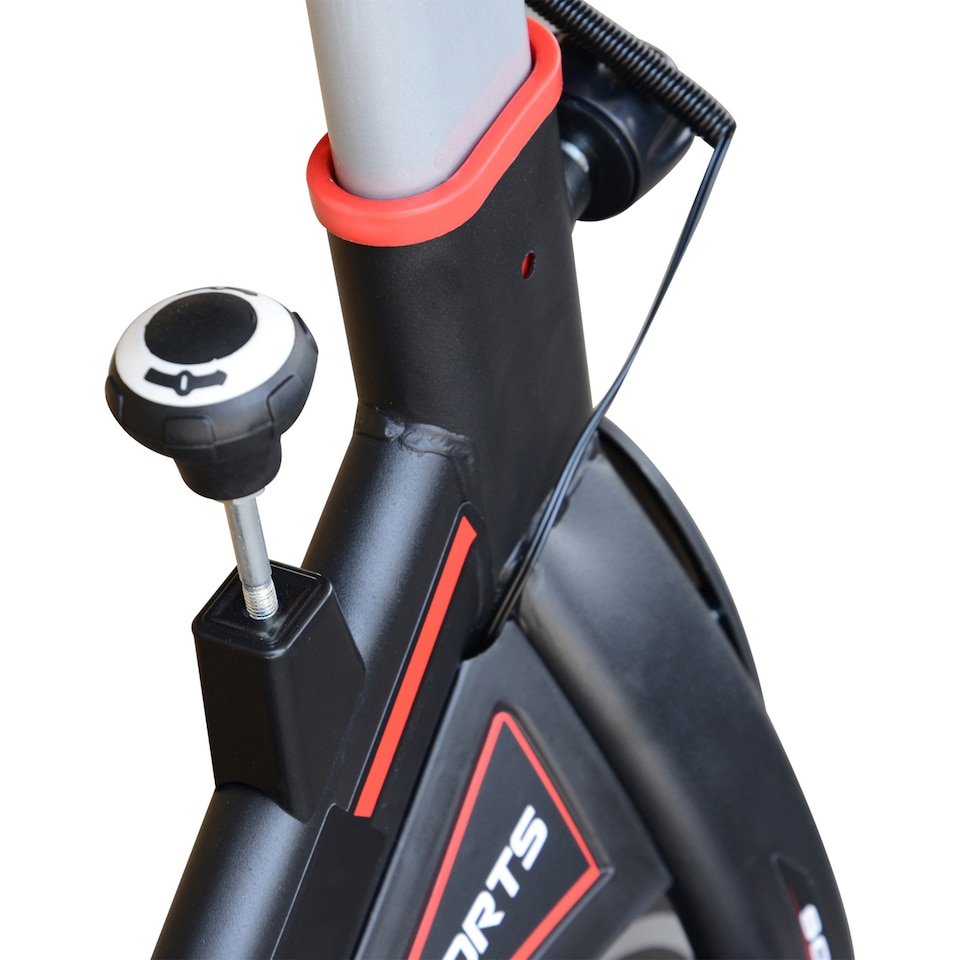 image 1 of HOMCOM Exercise Bike Indoor Cycling w/ LCD Display, Heart Rate Sensor, Black