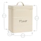 image 3 of Harbour Housewares Vintage Metal Kitchen Flour Canister - Cream