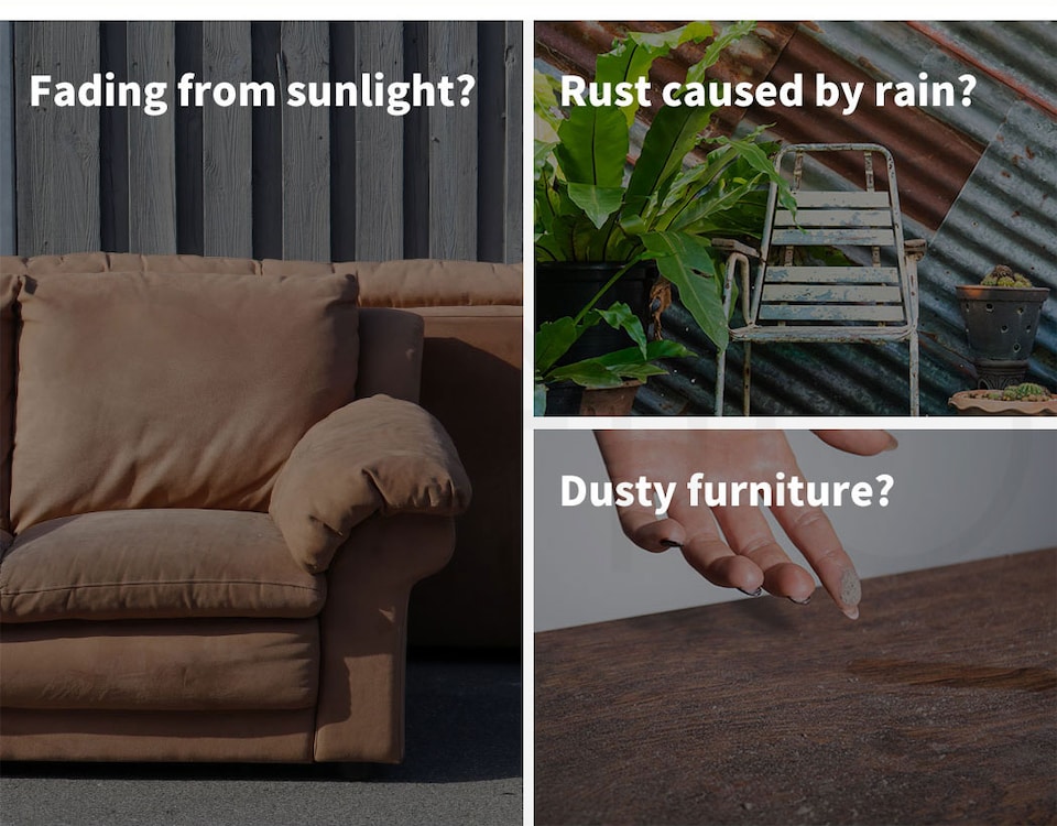 image 1 of Marlow Outdoor Furniture Cover Garden Patio Waterproof Rain UV Protector | Black | 242cm