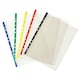 image 1 of Pack of 25 A4 Punched Pockets with Assorted Coloured Reinforced Strip