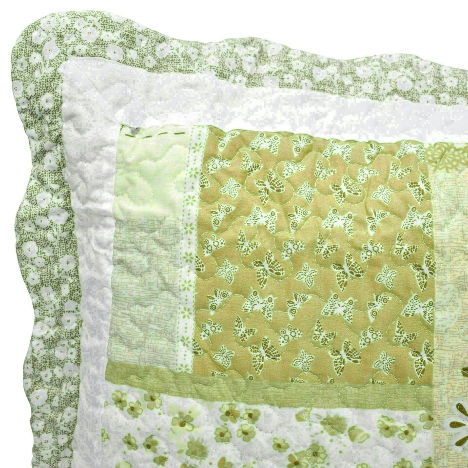 image 1 of Velosso Maya Cotton Blend Quilted Bedspread Set Grey | Grey | King