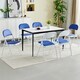 image 6 of Set of 6 Folding Dining Chairs with Metal Frame and Padded Seats