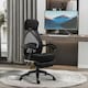 image 2 of Vinsetto Mesh Swivel Task Chair for Home Office Desk Recliner w/ Footrest Black