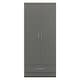 image 2 of Nevada 2 Door 1 Drawer Wardrobe - L52 x W78 x H182.5 cm - 3D Effect Grey | Grey | 3D Effect Grey
