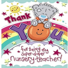 Me To You Bear Thank You Nursery Teacher My Dinky Card