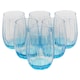 image 6 of Linka Coloured Glasses Sets Glassware Cup Tall Short Cocktail Tumblers | Multi | Light Blue 380ml + 500ml