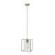 image 1 of BHS Hardy Cage Ceiling Pendant with Bubble Glass Shade | Silver | Satin Nickel | 1