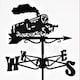 image 1 of Mini Steam Train Weathervane - Blackwind vane - Steel - L38 x W38 x H56 cm - Black