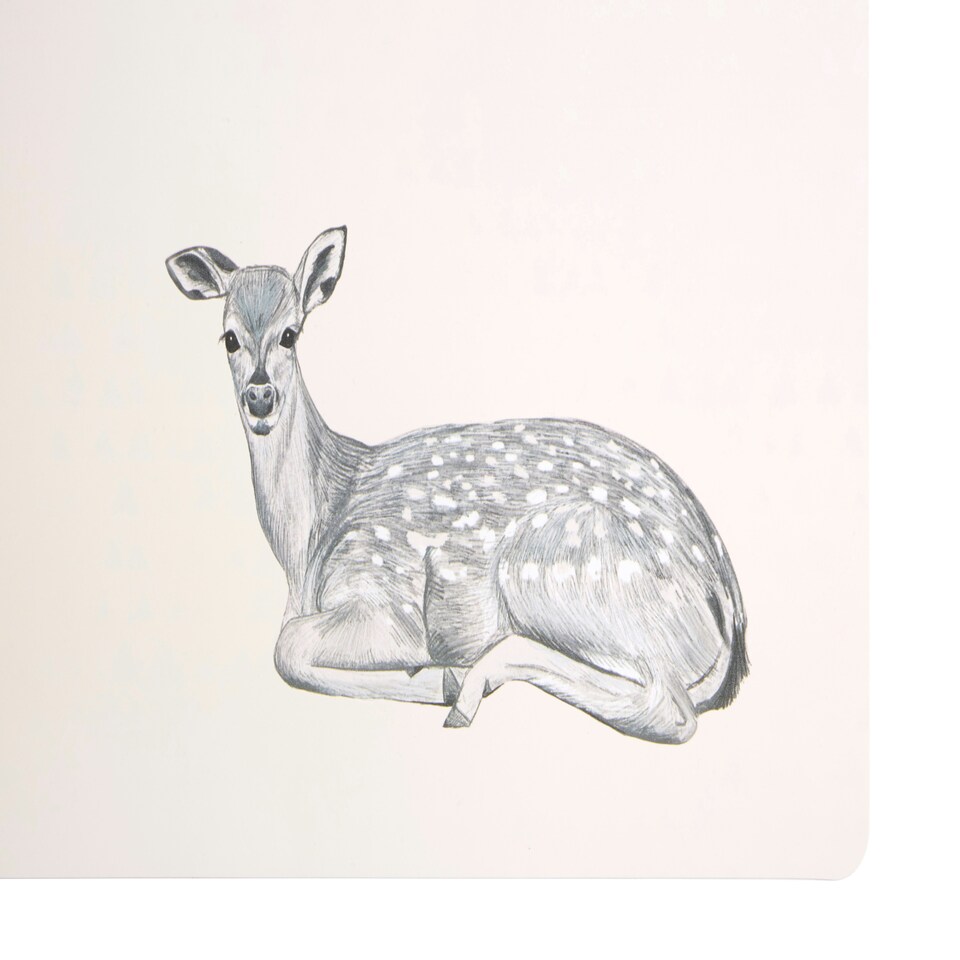 image 1 of Interiors By Premier Set Of Two Mini Forest Placemats And Coasters, Woodland-Themed Dining Set, Heat Resistant Tableware