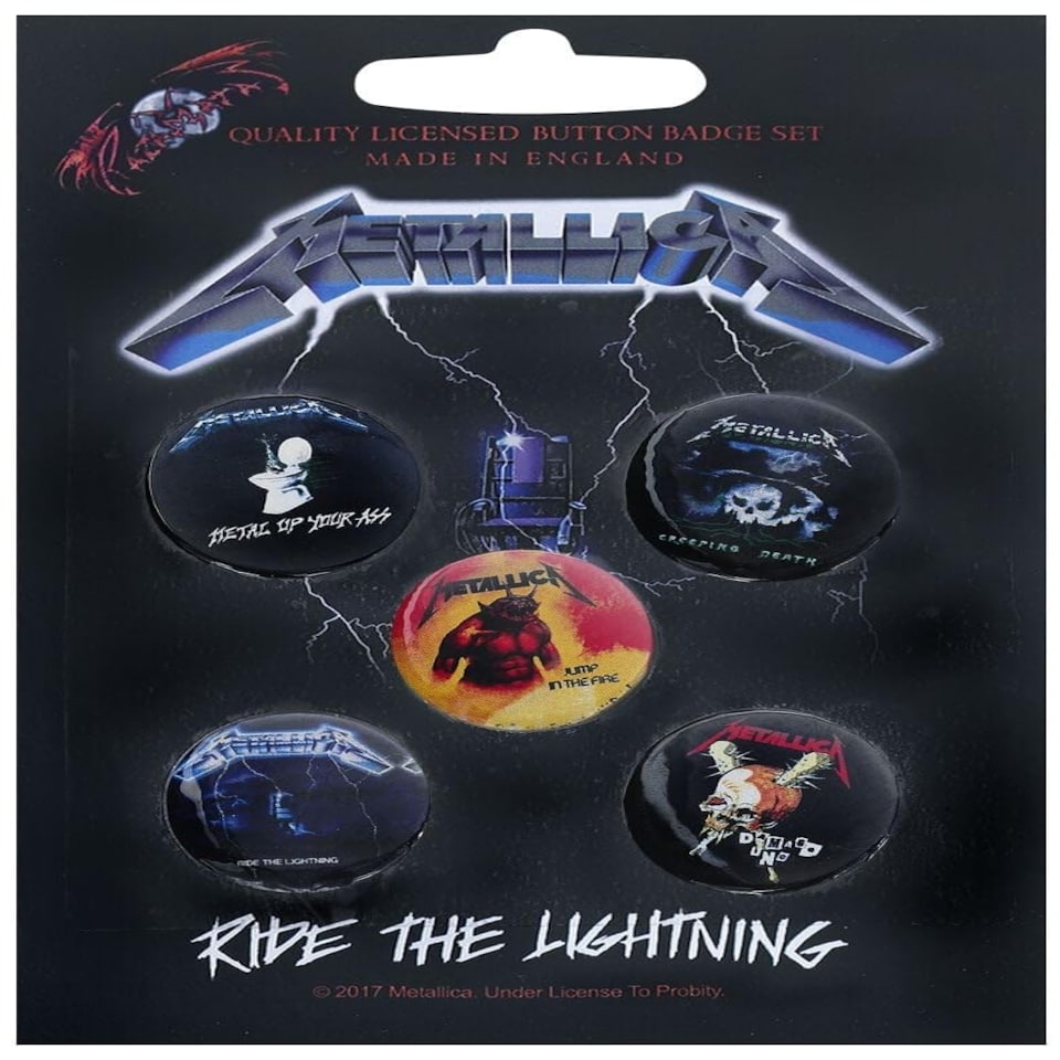 Metallica Button Badge Pack: Ride the Lightning (Retail Pack) N/A