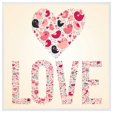 Love hearts (Picutre Frame) White | S