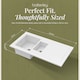 image 5 of Balterley 101cm Inset Counter Top 1.5 Bowl Fireclay Ceramic Kitchen Sink with Plain Drainer | White | White | 1