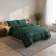 image 2 of Thermal Flannelette Tartan Duvet Cover Set Warm Brushed Cotton Bedding | Green | Single