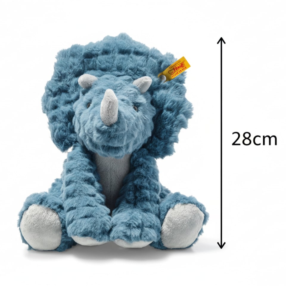 image 1 of Steiff Dixi Triceratops Dinosaur, Soft Toy, 28cm