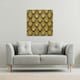 image 2 of Golden Geometric Flower Pattern (Canvas Print) 114 x 114 x 4cm