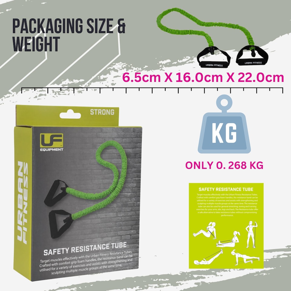 image 1 of Urban Fitness Training Gym Fitness Safety Resistance Tube (Small (Green))