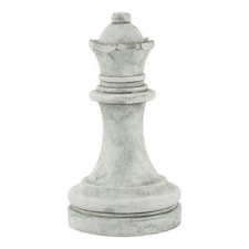 Athena Stone Queen Chess Piece - Ceramic - L16 x W16 x H29 cm - White