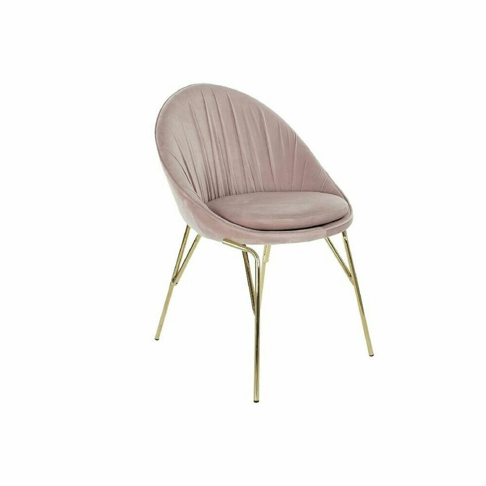 image 1 of Dining Chair DKD Home Decor Pink Golden 60 x 60 x 85 cm Pink