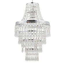 First Choice Lighting Chrome Tiered Chandelier Style Light Shade Clear | Chrome