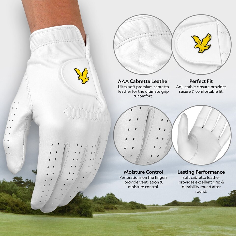 image 1 of Lyle & Scott Cabretta Leather Golf Glove For Left Hand - L
