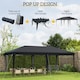 image 8 of Outsunny 3 x 6 m Pop Up Gazebo Patio Party Event Heavy Duty Canopy Black