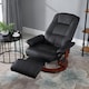 image 2 of HOMCOM Ergonomic Office Recliner Sofa Chair PU Leather Armchair Lounger Black