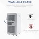 image 5 of HOMCOM 10000 BTU Mobile Portable Air Conditioner Room Ac Unit w/ RC, White