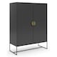 image 1 of Asia Cabinet with 2 Doors in Anthracite Grey | Anthracite