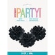 image 2 of Pack of 3 Black Mini Puff Tissue Decorations