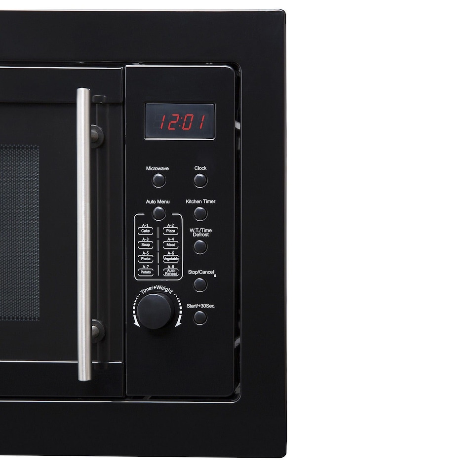 image 1 of SIA BIM25BL Black 25L Integrated Built in 900W Digital Timer Microwave Oven