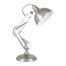 Silver Angled Task Table Lamp Study Desk Like