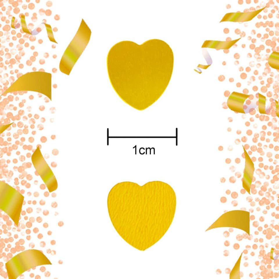 image 1 of Heart Confetti Gold 14g, 1 Pack
