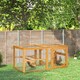 image 6 of PawHut Wooden Chicken Coop w/ Perches, Doors, for 2-4 Chickens