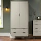image 7 of Core Products Augusta Driftwood 2 Door, 2 Drawer Wardrobe H176.0cm x W76.5cm x D53.0cm Cream