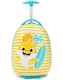image 3 of Baby Shark Kids Suitcase | Yellow and Blue Small Cabin Bag For Boys and Girls | Carry On Trolley with Extendable Handle | Singing Shark Hard Cover Holiday Case | Fun Travel Merchandise Gift for Children