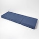 image 4 of Homescapes Navy Quilted Cotton 3 Seater Orthopaedic Booster Cushion Cover | Blue | Navy | 150 x 50 x 10 cm