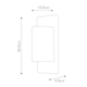 image 5 of Dali 2 Light Outdoor Up Down Wall Lamp, Grey IP44