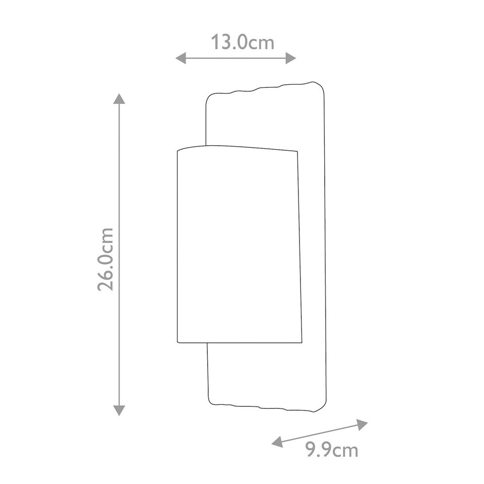 image 1 of Dali 2 Light Outdoor Up Down Wall Lamp, Grey IP44