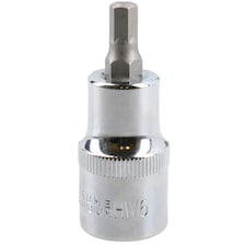6mm Hex Bit Metric Allen Socket Male 1/2" Drive 55mm Length Strengthened Tip