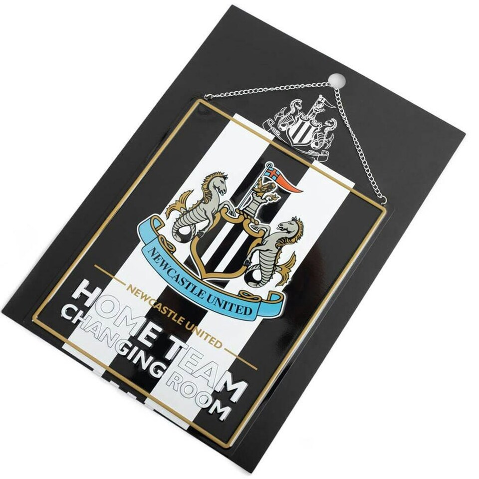 image 1 of Newcastle United FC Home Team Plaque - Black/White/Gold - 25cm x 20cm