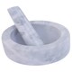 image 2 of Interiors By Premier 250ml Grey Marble Mortar And Pestle, Durable Natural Stone Grinder For Kitchen Use