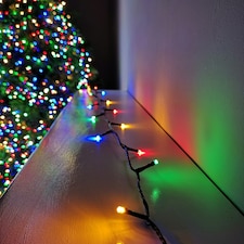480 LED 38.3m Premier SupaBrights Indoor Outdoor Christmas Multi Function Mains Operated String Lights with Timer in Multicoloured