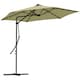 image 1 of Outsunny 3(m) Cantilever Garden Parasol Umbrella with Solar LED, Beige