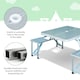 image 3 of Outsunny Portable Folding Trestle Camping Picnic Table Outdoor Chair Stools
