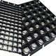 image 1 of 12 x Black Plastic Drainage Mats Turf Grids Ideal For Lawns, Greenhouse & Driveways Black