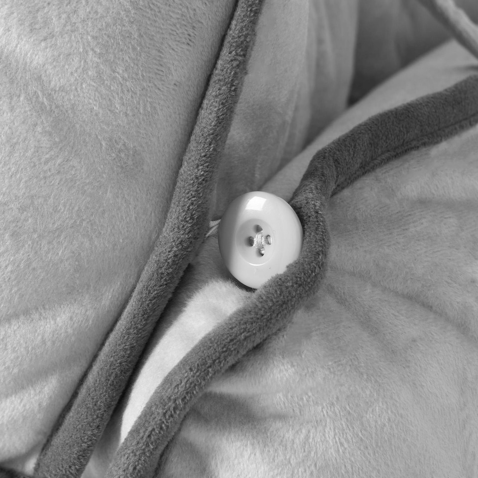 image 1 of OHS Piped Edge Reading Pillow with Head Rest Back Support Bed Sofa | Grey