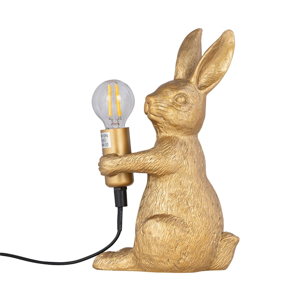 image 1 of Hop Hop - Gold Bunny Rabbit Table Lamp | Gold | Medium | 1